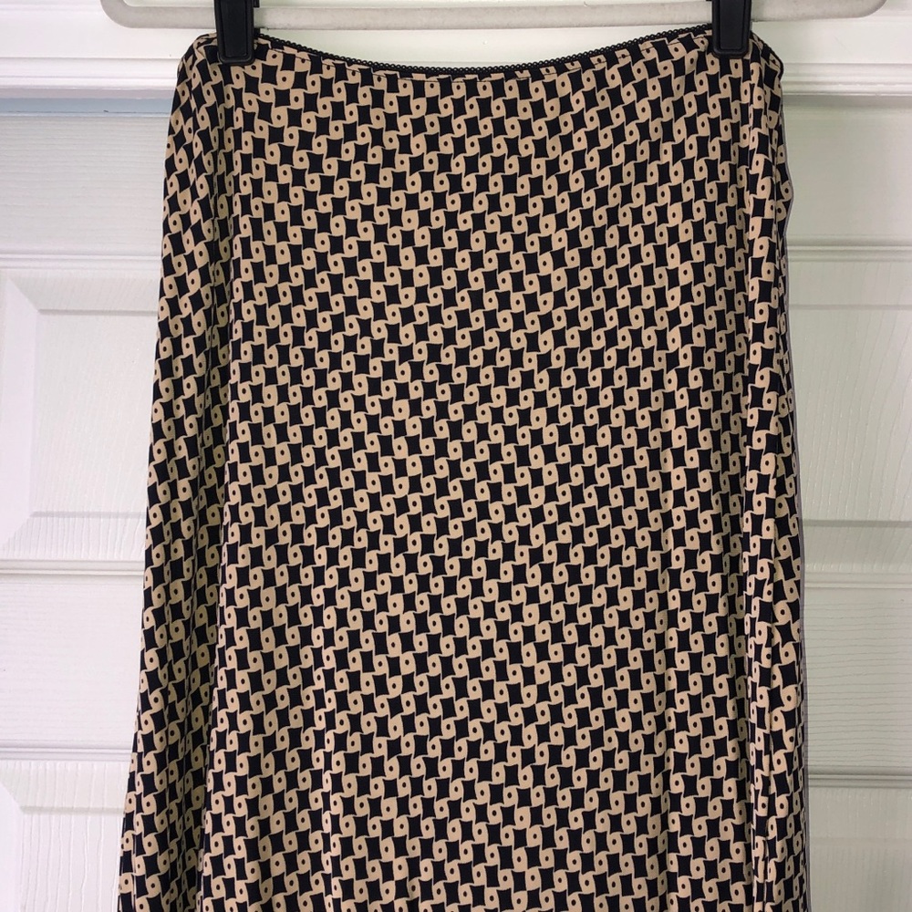 Taupe and Black Long Skirt (Part of Set)
